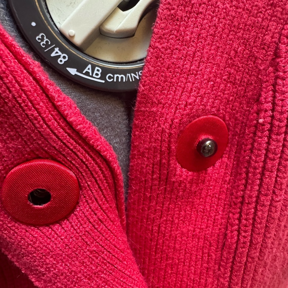 Moth Anthropologie Res Ribbed Cardigan Oversized Buttons Scalloped Hem - Picture 4 of 10